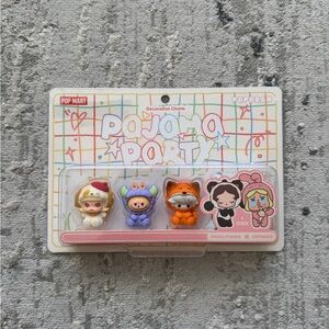 POP MART Bubble Cute Particle Pajama Party Series Decorative Buckle Set